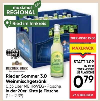 Rieder Sommer 3.0 Weinmischgetränk