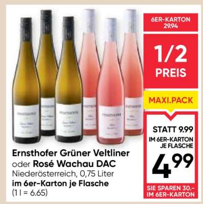 Ernsthofer Grüner Veltliner oder Rosé Wachau DAC