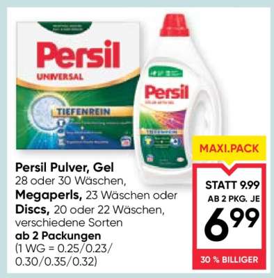 Persil Pulver, Gel