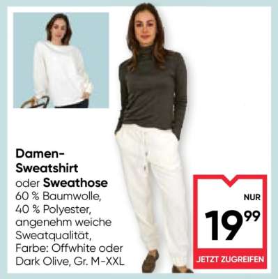 Damen-Sweatshirt oder Sweathose