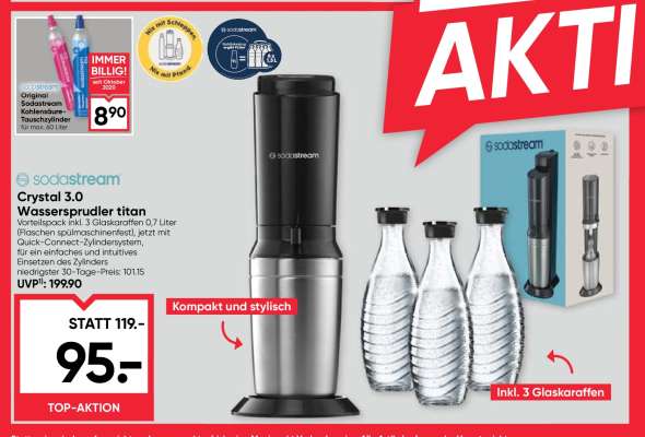 Sodastream Crystal 3.0 Wassersprudler titan