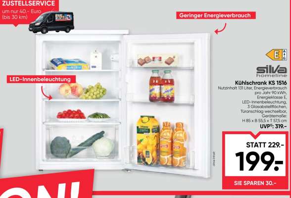silva homeline Kühlschrank KS 1516