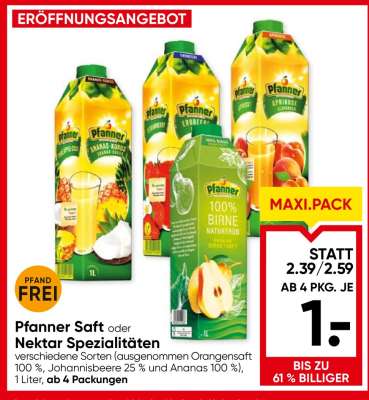 Pfanner Saft oder Nektar Spezialitäten