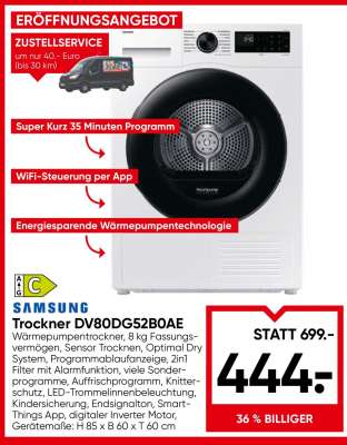Samsung Trockner DV80DG52B0AE