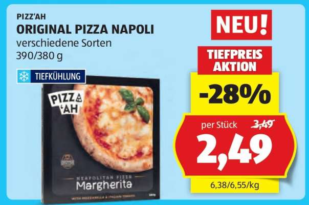 PIZZ'AH ORIGINAL PIZZA NAPOLI