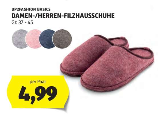 DAMEN-/HERREN-FILZHAUSSCHUHE