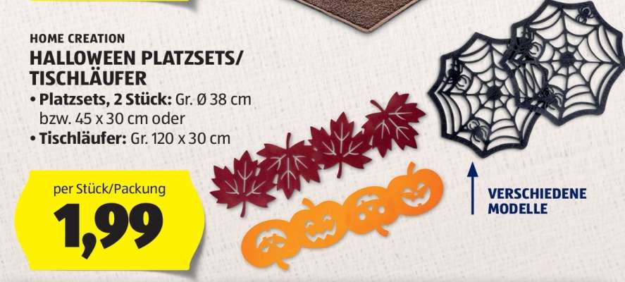 HALLOWEEN PLATZSETS/TISCHLÄUFER
