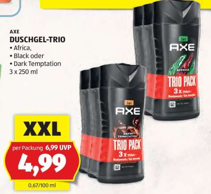 AXE DUSCHGEL-TRIO