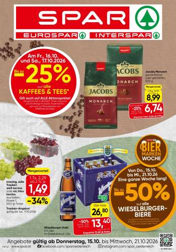 Angebote SPAR - 15.10.2026 - 21.10.2026.
