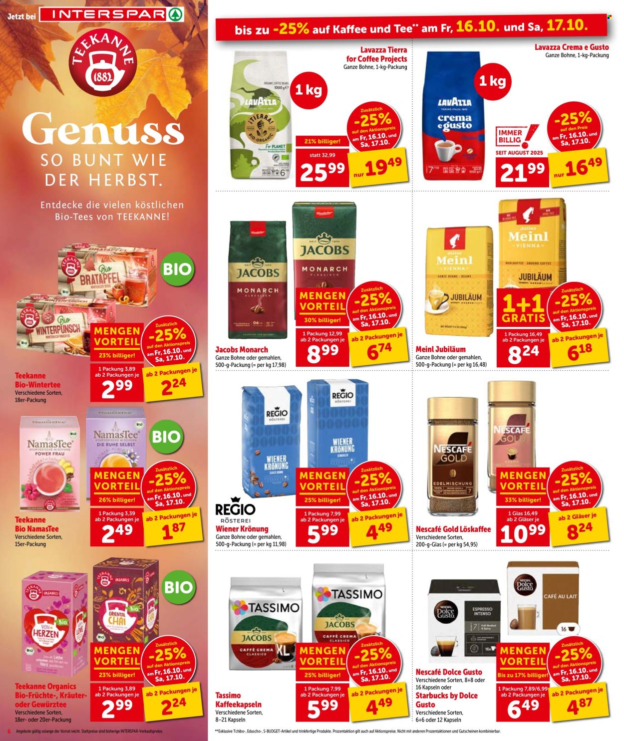 Angebote INTERSPAR - 15.10.2026 - 21.10.2026. Seite 6