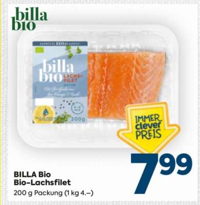 BILLA Bio Bio- Lachsfilet