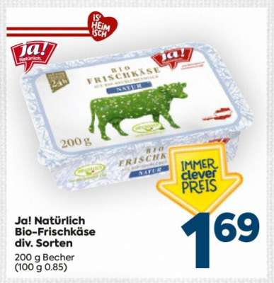 Ja! Natürlich Bio-Frischkäse div. Sorten