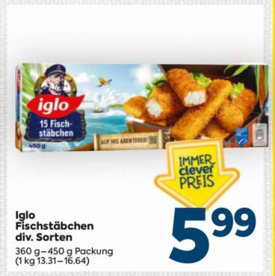 Iglo Fischstäbchen div. Sorten