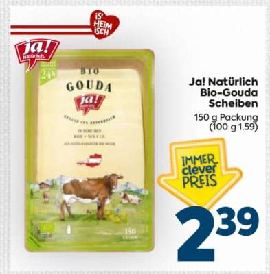 Ja! Natürlich Bio Gouda Scheiben