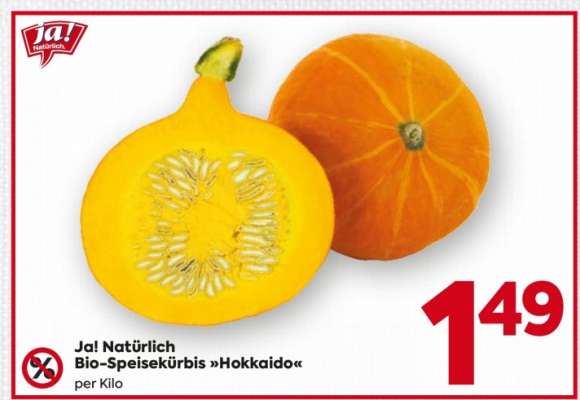 Ja! Natürlich Bio-Speisekürbis Hokkaido