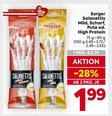 Sorger Salanetis Mild, Scharf, Pute od. High Protein