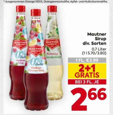 Mautner Sirup div. Sorten
