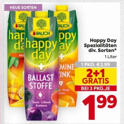 Happy Day Spezialitäten div. Sorten