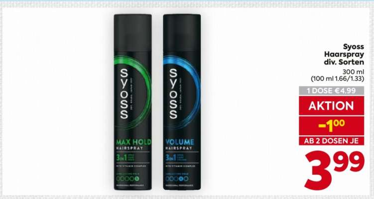 Syoss Haarspray div. Sorten