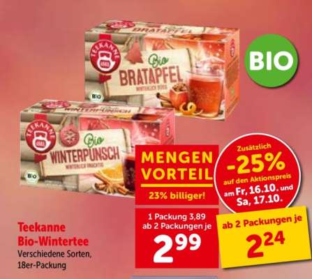 Teekanne Bio Wintertee