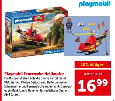 Playmobil Feuerwehr-Helikopter
