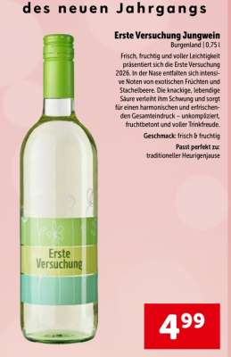 Erste Versuchung Jungwein