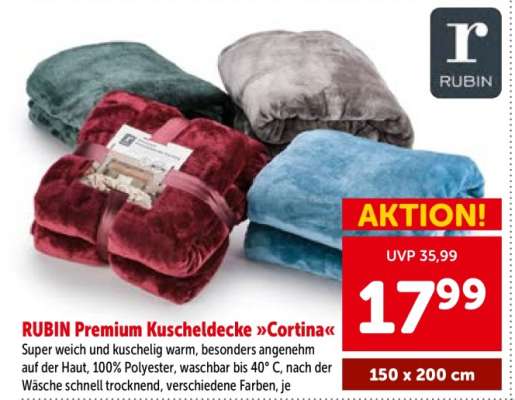 RUBIN Premium Kuscheldecke »Cortina«