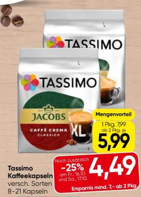 Tassimo Kaffeekapseln