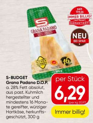 S-BUDGET Grana Padano D.O.P.