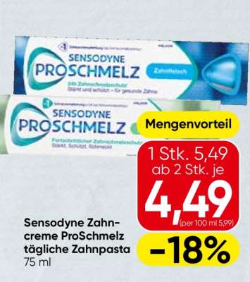 Sensodyne Zahncreme ProSchmelz tägliche Zahnpasta