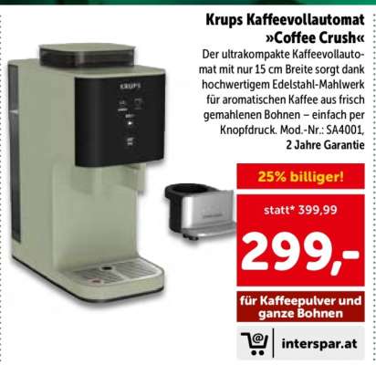 Krups Kaffeevollautomat »Coffee Crush«