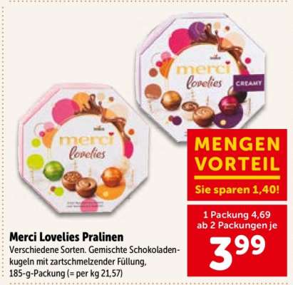 Merci Lovelies Pralinen