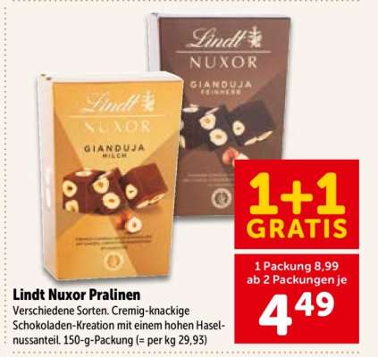 Lindt Nuxor Pralinen