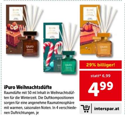 iPuro Weihnachtsdüfte