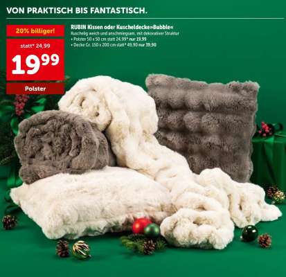 RUBIN Kissen oder Kuscheldecke »Bubble«