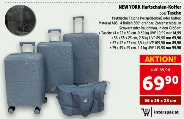 NEW YORK Hartschalen-Koffer oder Tasche
