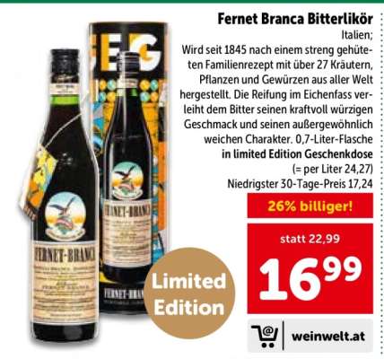 Fernet-Branca Bitterlikör