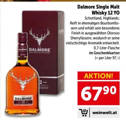 Dalmore Single Malt Whisky 12 YO