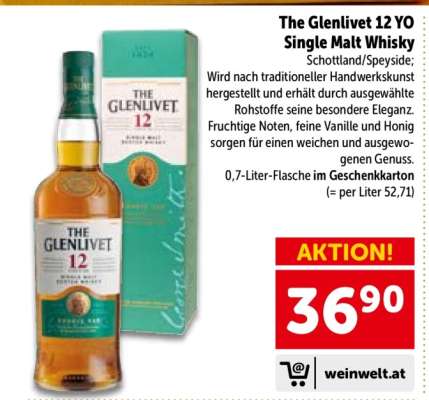 The Glenlivet 12 YO Single Malt Whisky