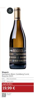 Wageck Sauvignon Blanc Goldberg Fumé Reserve 2023