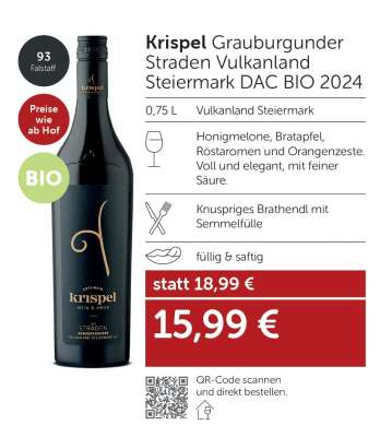 Krispel Grauburgunder Straden Vulkanland Steiermark DAC BIO 2024