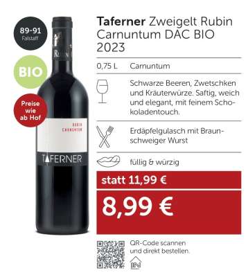 Tafner Zweigelt Rubin Carnuntum DAC BIO 2023