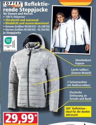 TOPTEX SPORT Reflektierende Steppjacke