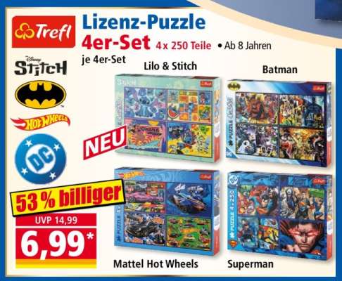 Trefl Lizenz-Puzzle 4er-Set
