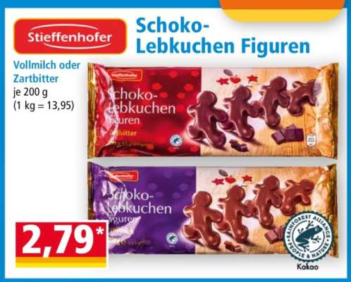 Stieffenhofer Schoko-Lebkuchen Figuren
