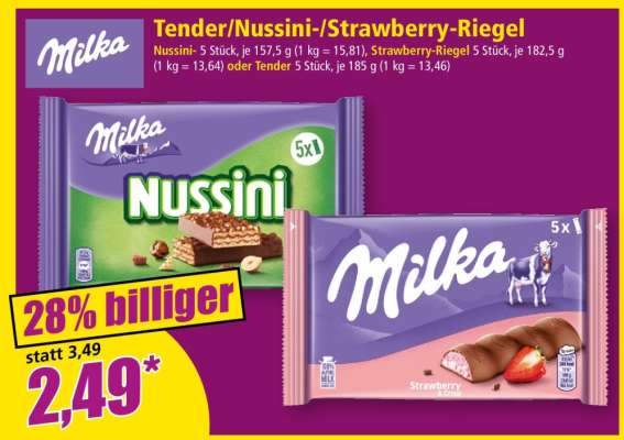 Tender/Nussini-/Strawberry-Riegel