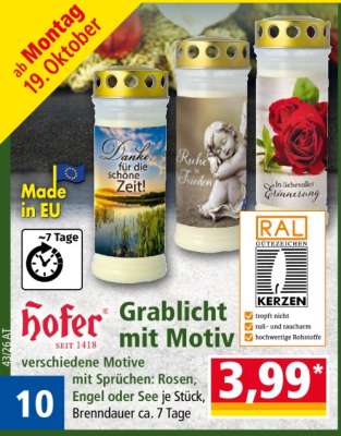Grabllicht mit Motiv