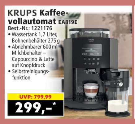 KRUPS Kaffeevollautomat EA819E