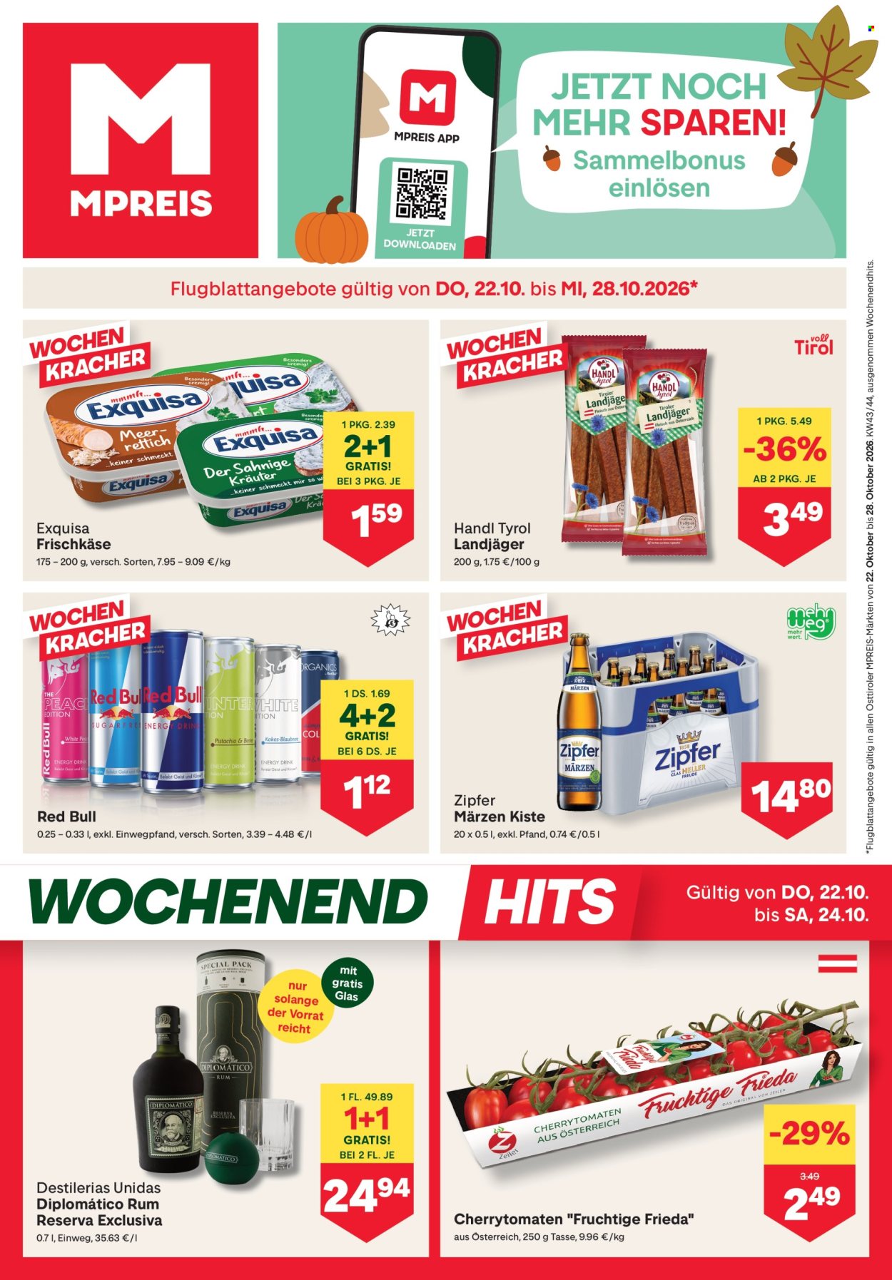 Angebote MPREIS - 22.10.2026 - 28.10.2026. Seite 1