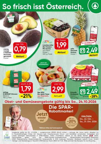 Angebote SPAR - 19.10.2026 - 24.10.2026.